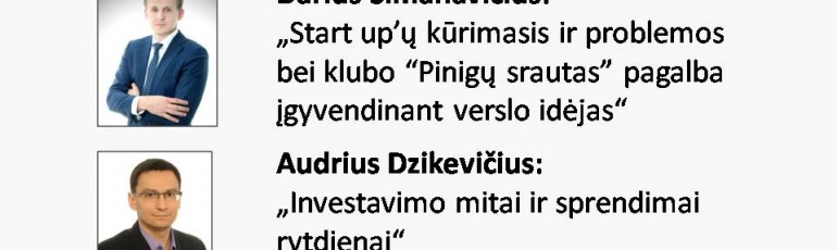 Klubo pinigų srautas pranešimai MRU investuotojų klubui