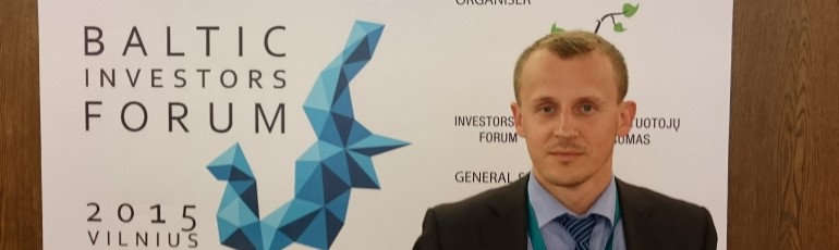 Klubo 'Pinigų srautas' prezidentas Darius Simanavičius Baltijos Investuotojų forume